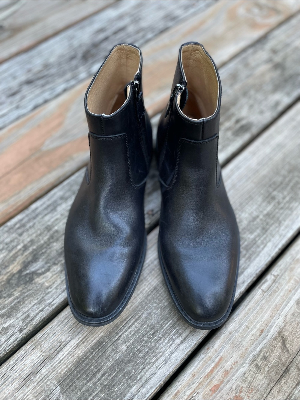 Men’s Moretti black label leather ankle boots